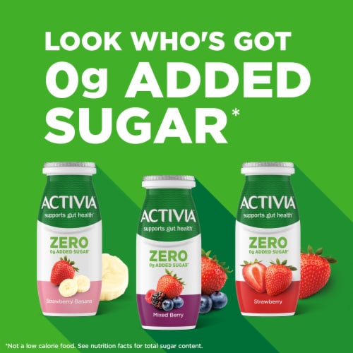 Activia®️ Mixed Berry/Strawberry Banana Probiotic Dailies Low Fat Yogurt Drink Perspective: back