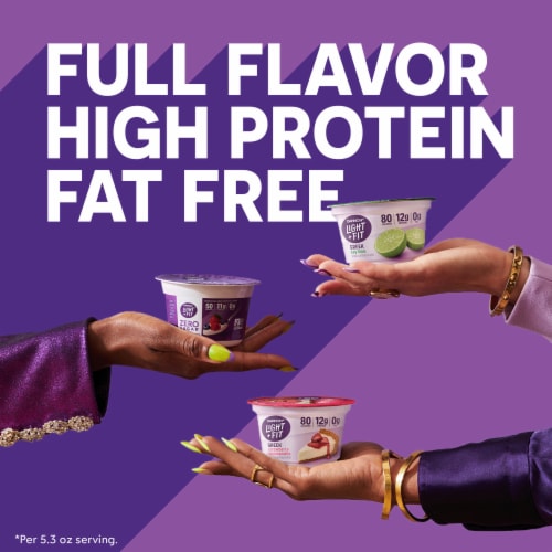 Dannon Light + Fit Strawberry Banana Flavored Greek Fat Free Yogurt Cups Perspective: back