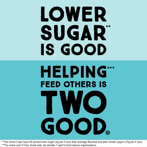 Too Good & Co. Plain Low Fat Lower Sugar Gluten Free Greek Yogurt Tub Perspective: back