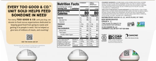 Two Good® Low Fat Strawberry and Vanilla Greek Yogurt Perspective: back