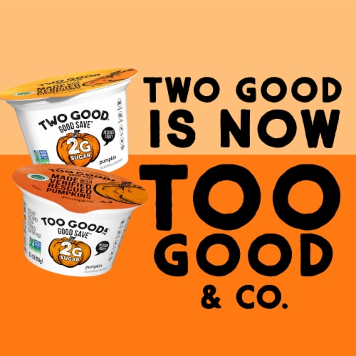 Too Good & Co. Good Save Pumpkin Low Fat Lower Sugar Gluten Free Greek Yogurt Cups Perspective: back