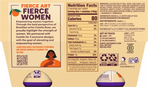 Dannon® Light + Fit® Orange Cream Greek Yogurt Perspective: back