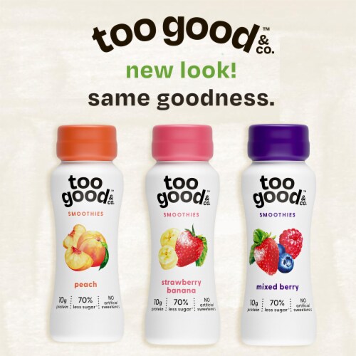 Too Good & Co. Peach Smoothie Drink Bottle Perspective: back