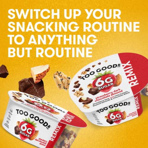 Too Good & Co. REMIX Chocolate Covered Strawberry Flavored Low Fat Yogurt-Cultured Low Fat Milk Perspective: back