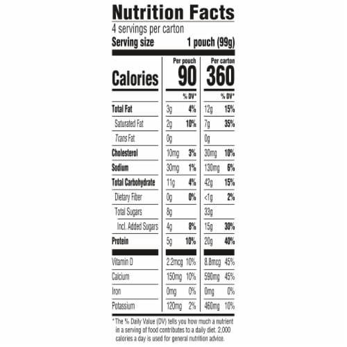 Too Good & Co. Kids Strawberry Banana Yogurt Pouch Perspective: back
