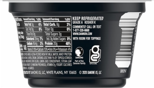 Oikos Pro 20g Protein, Strawberry Yogurt-Cultured Dairy Product Perspective: back