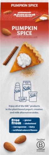 Silk Pumpkin Spice Flavored Almond Creamer Perspective: back