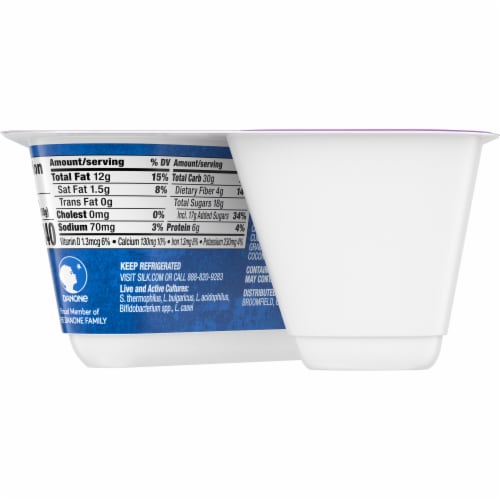 Silk Mixed Berry Chia Granola Almondmilk Yogurt Alternative Perspective: back