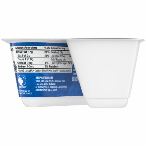 Silk® Coconut Chocolate Almond Almondmilk Yogurt Alternative Perspective: back