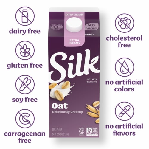 Silk® Extra Creamy Oatmilk Perspective: back