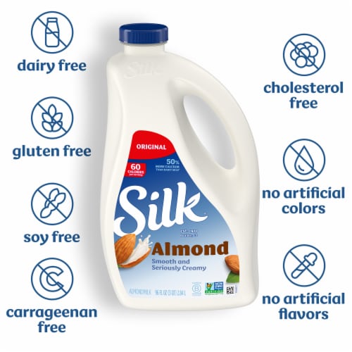 Silk Dairy Free Original Almond Milk Perspective: back