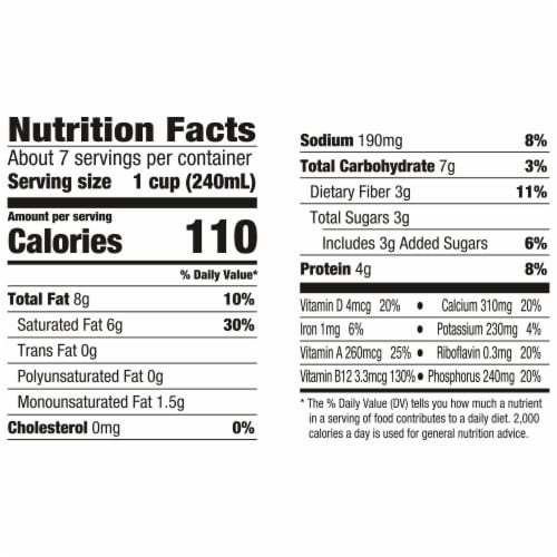 Silk Next Milk™ Whole Fat Oatmilk and Plant-Based Blend Perspective: back