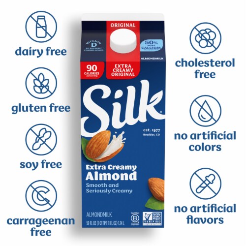 Silk® Original Extra Creamy Almond Milk Perspective: back