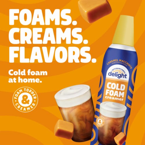 International Delight Caramel Macchiato Cold Foam Creamer Can Perspective: back
