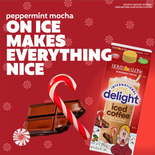 International Delight Home Alone Peppermint Mocha Iced Coffee Perspective: back
