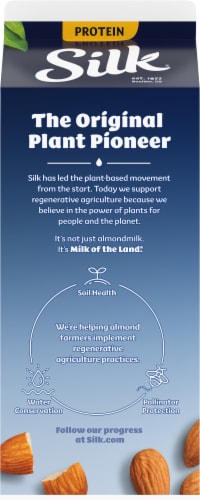 Silk® Original Protein Almond Milk Perspective: back