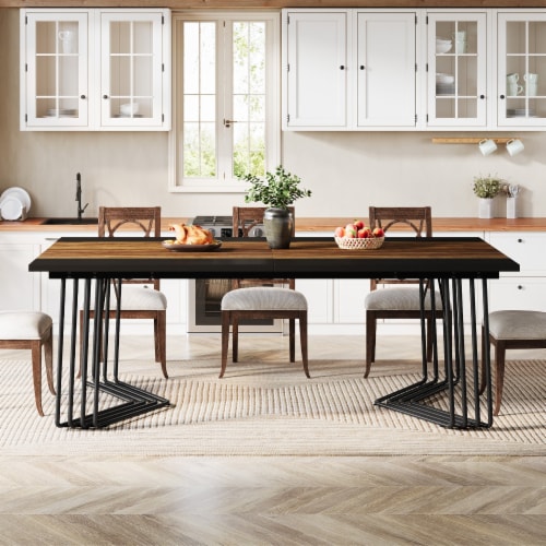 Tribesigns Industrial Dining Table 79 Large Kitchen Table for 6 8 People No Size Baker s