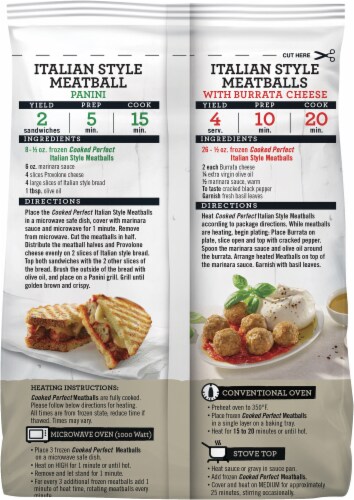 Cooked Perfect® Italian Style Meatballs Perspective: back