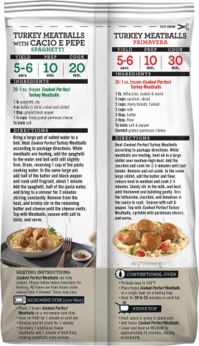Cooked Perfect® Turkey Meatball Perspective: back