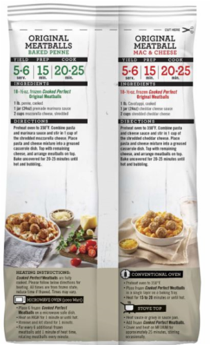 Cooked Perfect® All Beef Original Meatball Perspective: back