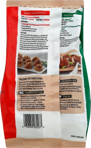 Cooked Perfect All Natural Homestyle Frozen Meatballs Perspective: back