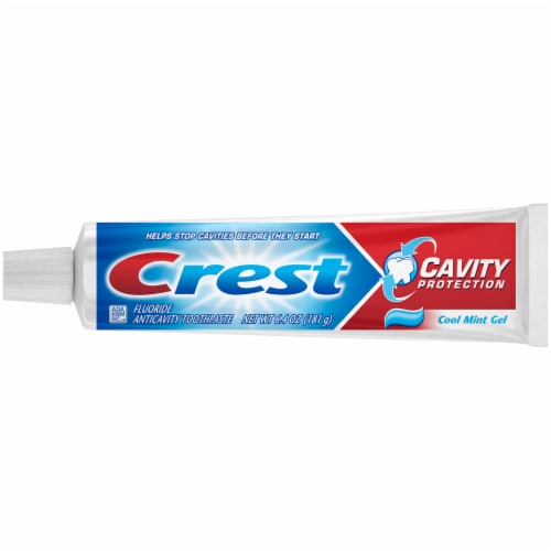Crest Cavity Protection Cool Mint Gel Toothpaste Perspective: back