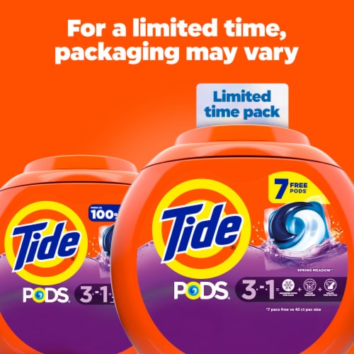 Tide Pods Spring Meadow Laundry Detergent Pods Perspective: back
