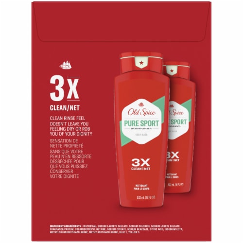 Old Spice High Endurance Pure Sport Body Wash Twin Pack Perspective: back
