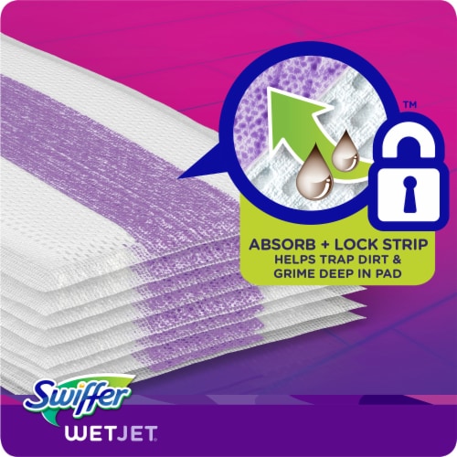 Swiffer WetJet Spray Mop Multi-Purpose and Hardwood Liquid Floor Cleaner  Refill, Lavender Vanilla & Comfort, 42.2 fl oz