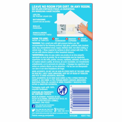 Mr. Clean Extra Durable Magic Eraser Perspective: back