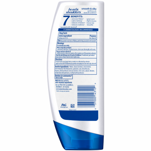 Head & Shoulders Smooth & Silky Hair & Scalp Dandruff Conditioner Perspective: back