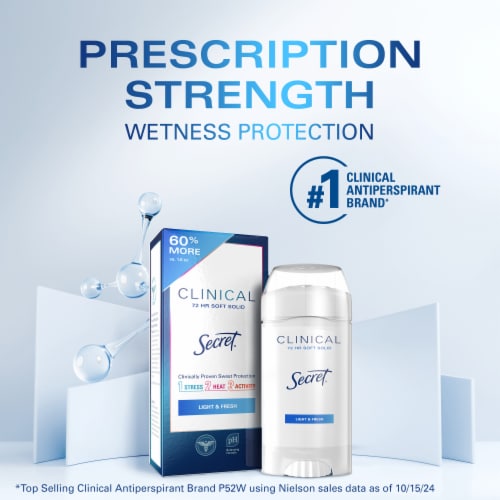 Secret Clinical Strength Light & Fresh Soft Solid Antiperspirant Deodorant Perspective: back