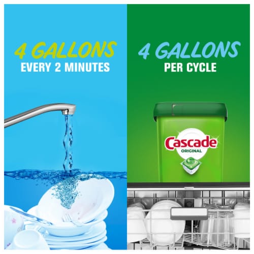 Cascade® ActionPacs Dishwasher Fresh Scent Detergent Pods Perspective: back