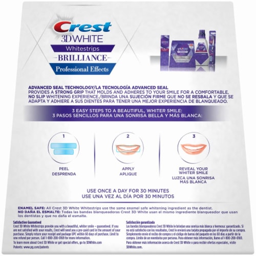 Crest 3D White No Slip Whitestrips Professional Effects Dental Whitening Kit Perspective: back