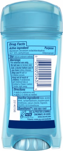 Secret® Flawless Clear™ Deodorant Gel Clean Powder Perspective: back