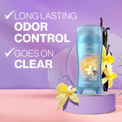 Secret Vanillla Invisible Solid Antiperspirant and Deodorant Perspective: back