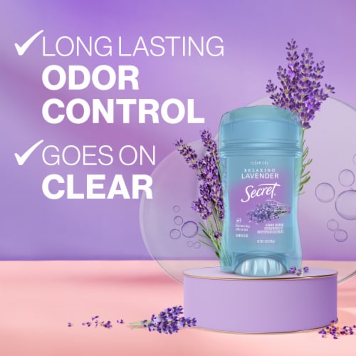 Secret Fresh Relaxing Refreshing Lavender Clear Gel Deodorant Perspective: back