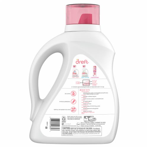 Dreft Stage 1 Newborn Baby Liquid Laundry Detergent Perspective: back