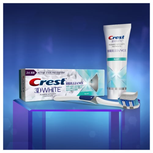 Crest 3D White Brilliance Blast Teeth Whitening Toothpaste Perspective: back
