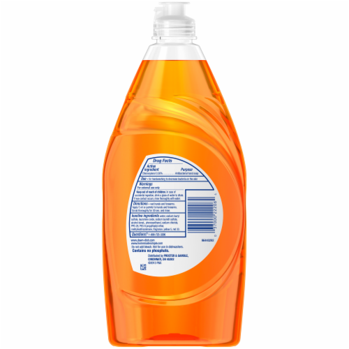Dawn Ultra Orange Scent Antibacterial Hand Soap Dishwashing Liquid Perspective: back