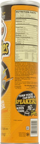 Pringles Cheddar Cheese Potato Crisps Perspective: back