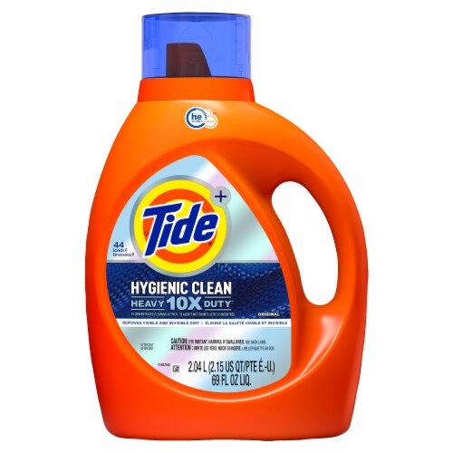 Tide HE Hygienic Clean Heavy Duty Original Liquid Laundry Detergent Perspective: back