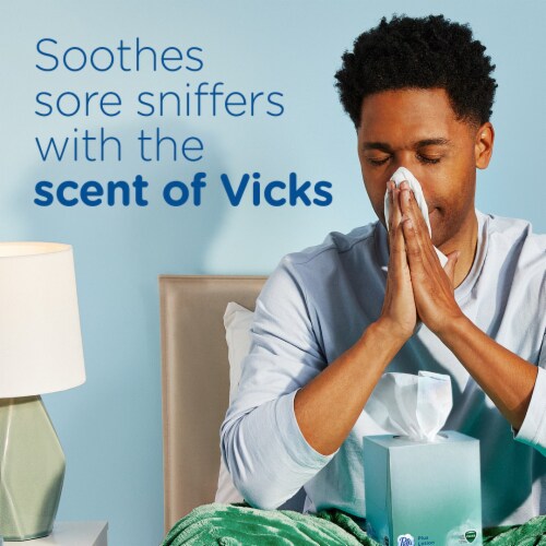 Puffs® Plus Lotion with Vicks Facial Tissue Perspective: back