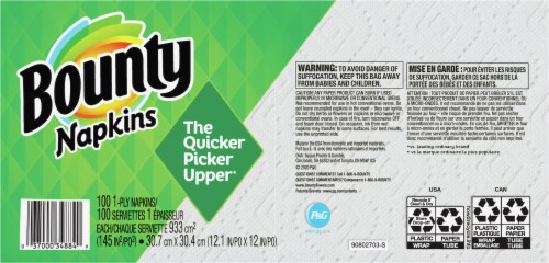 Bounty Paper Napkins Perspective: back