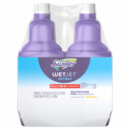 Swiffer WetJet Antibacterial Solution Fresh Citrus Refill Perspective: back