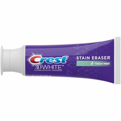 Crest 3D White Stain Eraser Whitening Toothpaste Fresh Mint Perspective: back