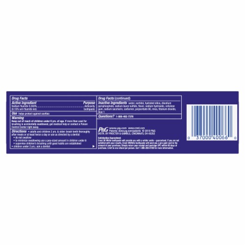 Crest® 3D White Whitening Toothpaste Radiant Mint Perspective: back