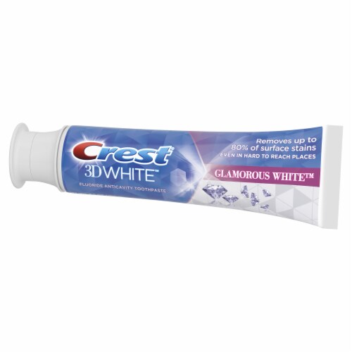 Crest 3D White, Whitening Toothpaste Glamorous White, 4.1 oz Perspective: back