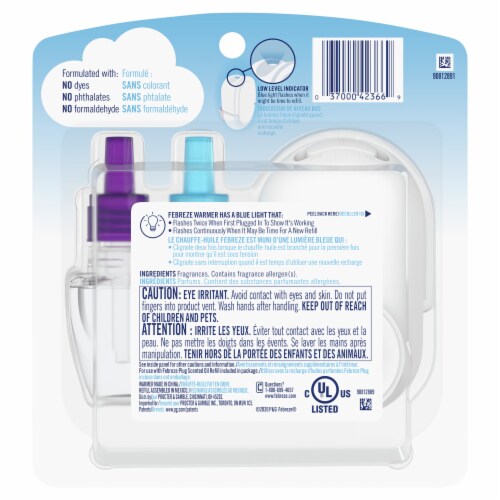 Febreze Plug Lilac and Violet Oil Warmer and Refill Perspective: back