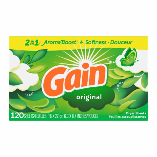 Gain Original Scent Dryer Sheets Perspective: back